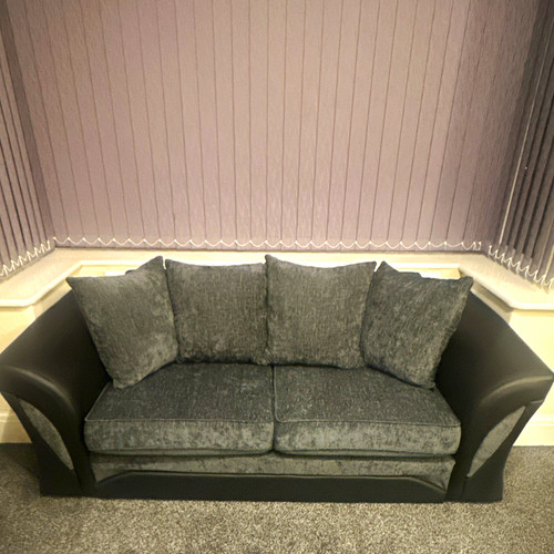 Contemporary grey fabric sofa - grey,