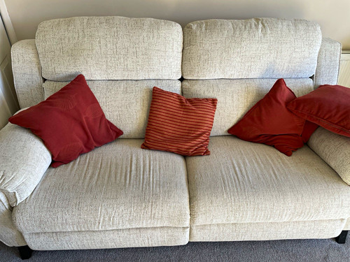 Boy beige fabric sofa set - sofa,