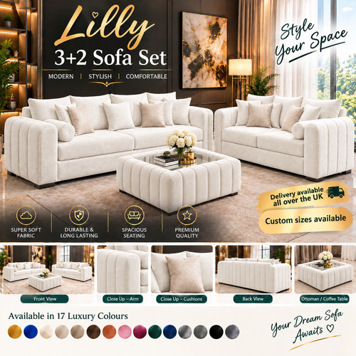 Luxury 3 seater linen - luxury, 2,