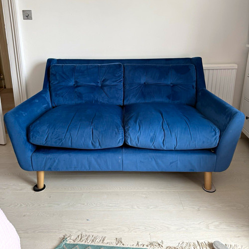 Blue seater solid fabric - blue,