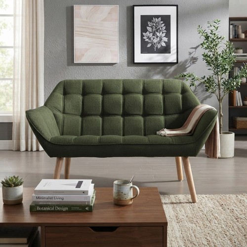 Elegant green seater sofa - green, in
