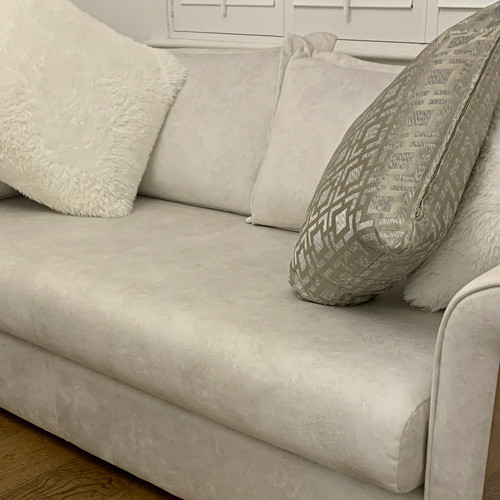 Ivory upholstered sofa solid - sofa,,