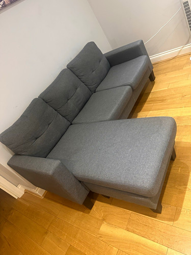 Grey linen seater - grey,