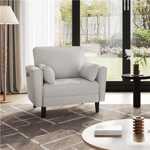 Modern single sofa fabric - fabric, 1