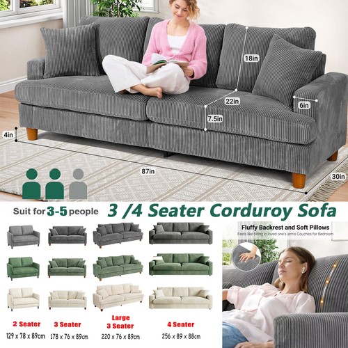 Seater corduroy sofa - 2/3/4,