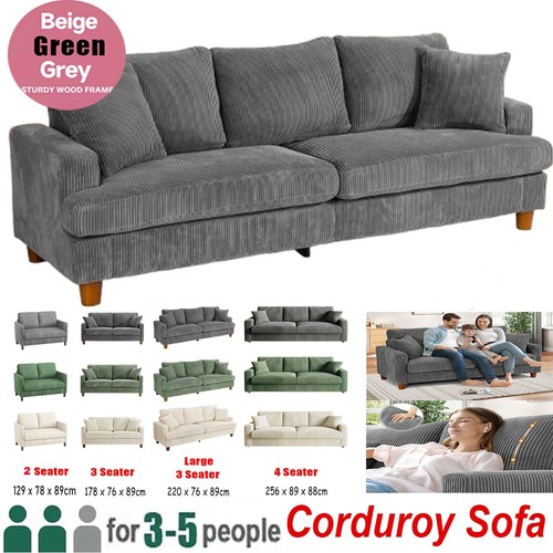 Seater corduroy sofa bed - 3,