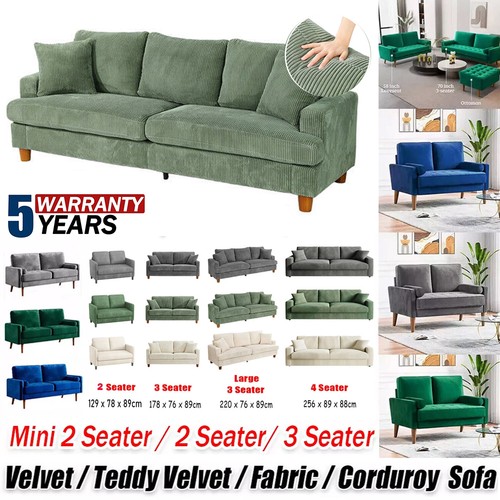 Seater teddy velvet sofa - seater,