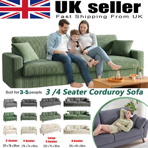 Seater corduroy sofa - seater,