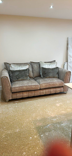 Dfs beige velvet - 258cm, l