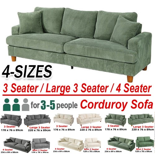 Seater corduroy sofa - 2/3/4,