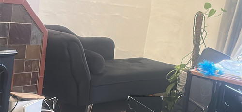 Black velvet seater sofa - velvet,