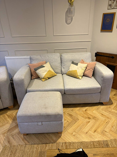 Dfs grey fabric seater sofa - fabric,