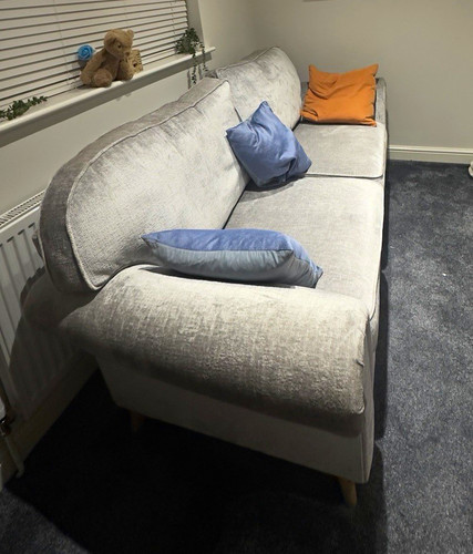Grey fabric seater - 3, sofa