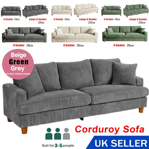 Seater corduroy sofa - seater, jumbo