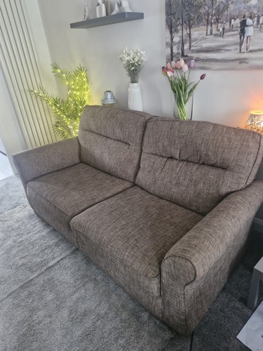 Brown fabric seater - 2, sofa