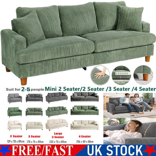 Seater corduroy sofa jumbo - seater,