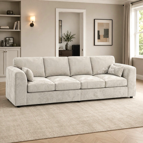 Dylan cream plush - cream, velvet
