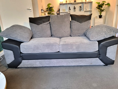 Grey black corduroy seater - grey/black, 3