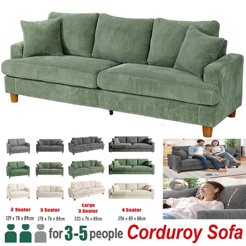 Seater corduroy sofa - 2/3/4,