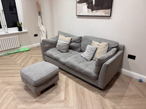 Grey fabric seater sofa - grey,