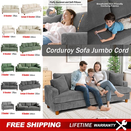 Seater corduroy sofa - 4,