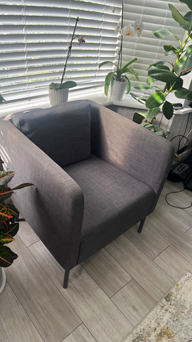 Grey fabric modern sofa with - fabric,