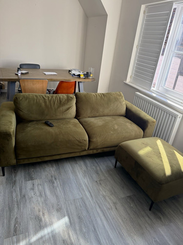 Dusk green fabric - fabric, 3-seater