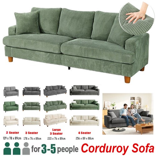 Seater corduroy sofa - 2/3/4,