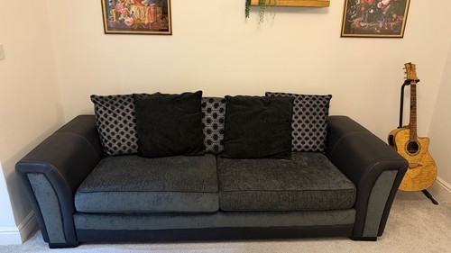 Gray dfs sofa seater used - sofa,