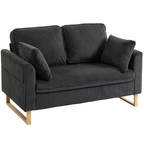 Homcom seater corduroy sofa - 2,
