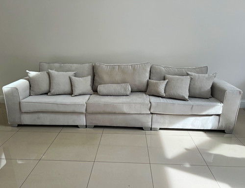 Beige seater sofa - beige, 3