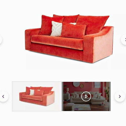 Dfs maura seater sofa coral - maura, 3