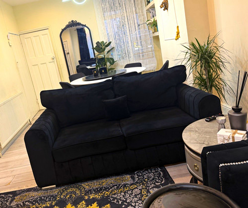 Black velvet seater - black,