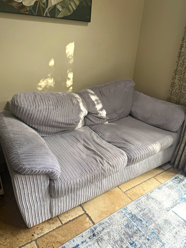 Grey striped fabric - sofa, 2