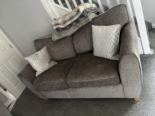 Selling two grey seater - selling, two,