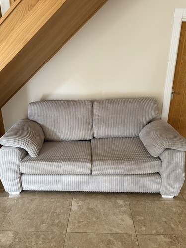 Grey corduroy striped seater - grey, 2