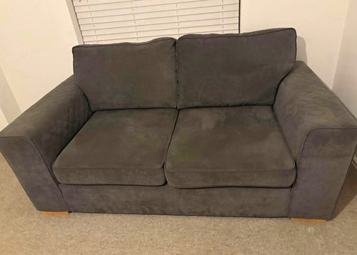 Dfs grey fabric 2 seater - grey,