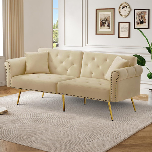 Seater sofa bed velvet - sofa,