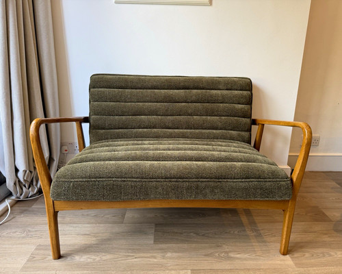 Green upholstered seater - green, 2-seater