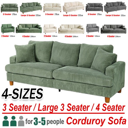 Seater corduroy sofa jumbo - 3/4,