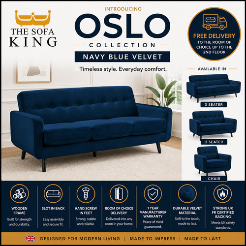 Blue velvet sofa - velvet, suites