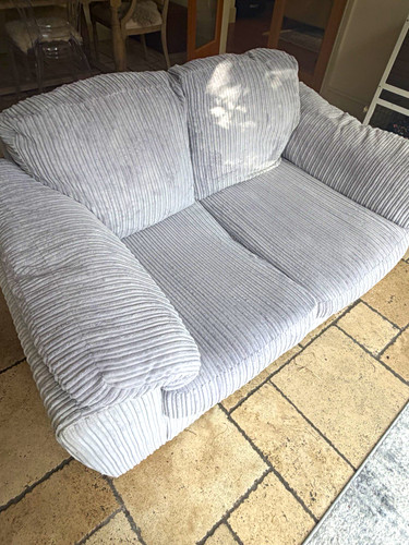 Grey corduroy stripe - grey, 2-seater