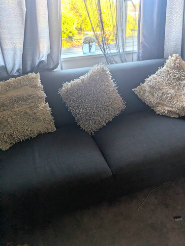 Dfs grey fabric sofa - grey,