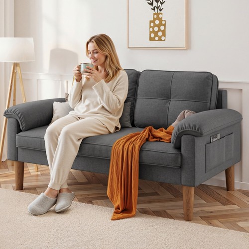 Small seater sofa fabric - 2,