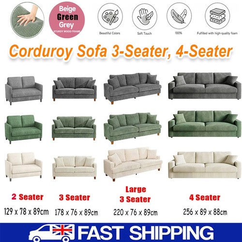 Seater corduroy sofa jumbo - corduroy,