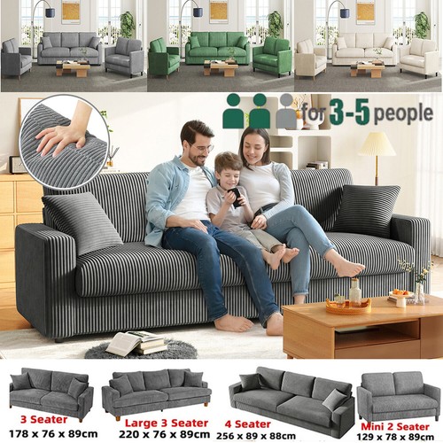 Seater corduroy sofa jumbo - seater,
