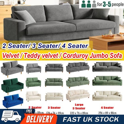 Seater corduroy sofa jumbo - seater,